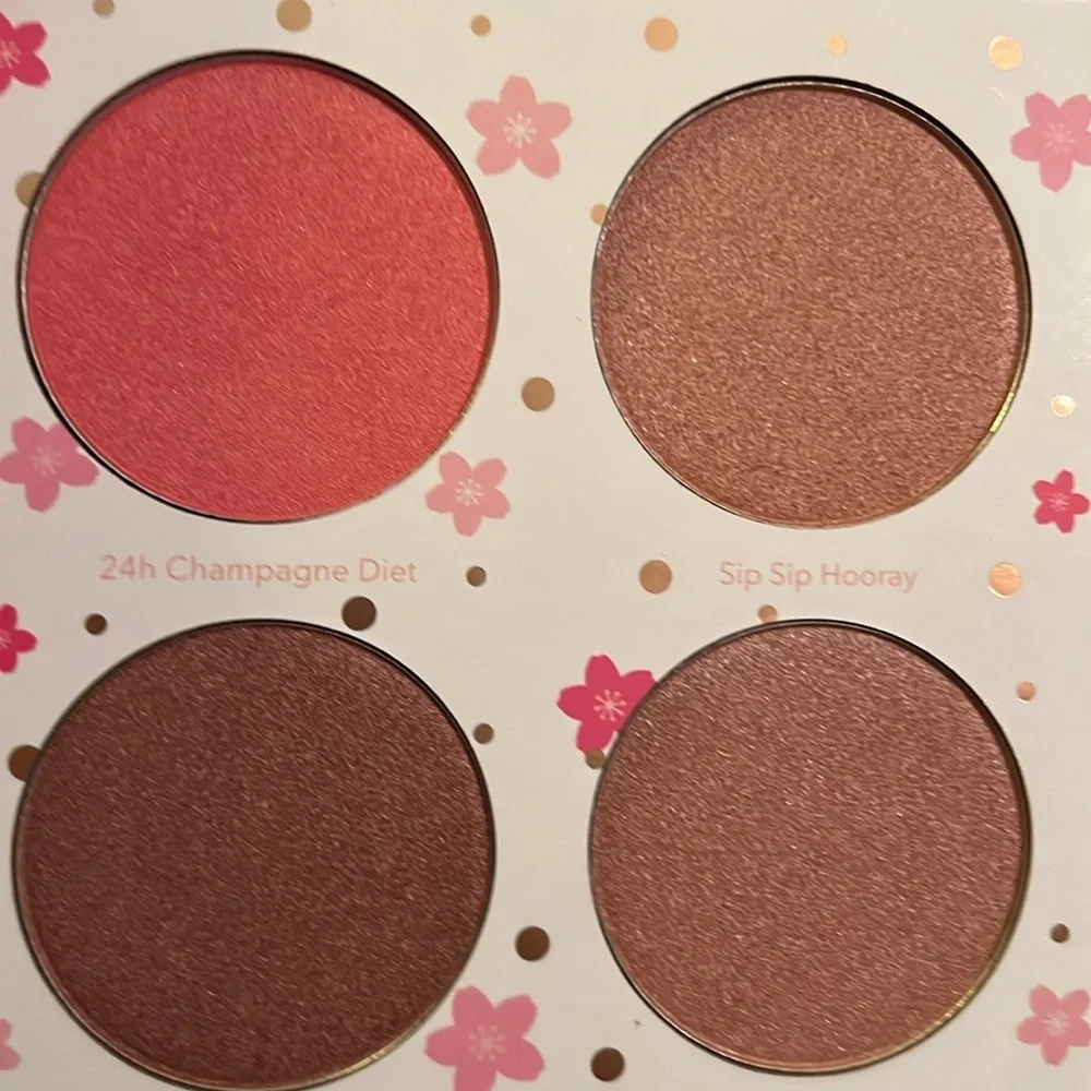 NWT Beauty Bakerie Cotton Candy Champagne Blush Highlighter Palette. 4 colors